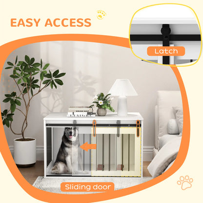 39" Dog Crate Furniture, End Side Table for Large Dogs, White Houses, Kennels & Pens at Gallery Canada