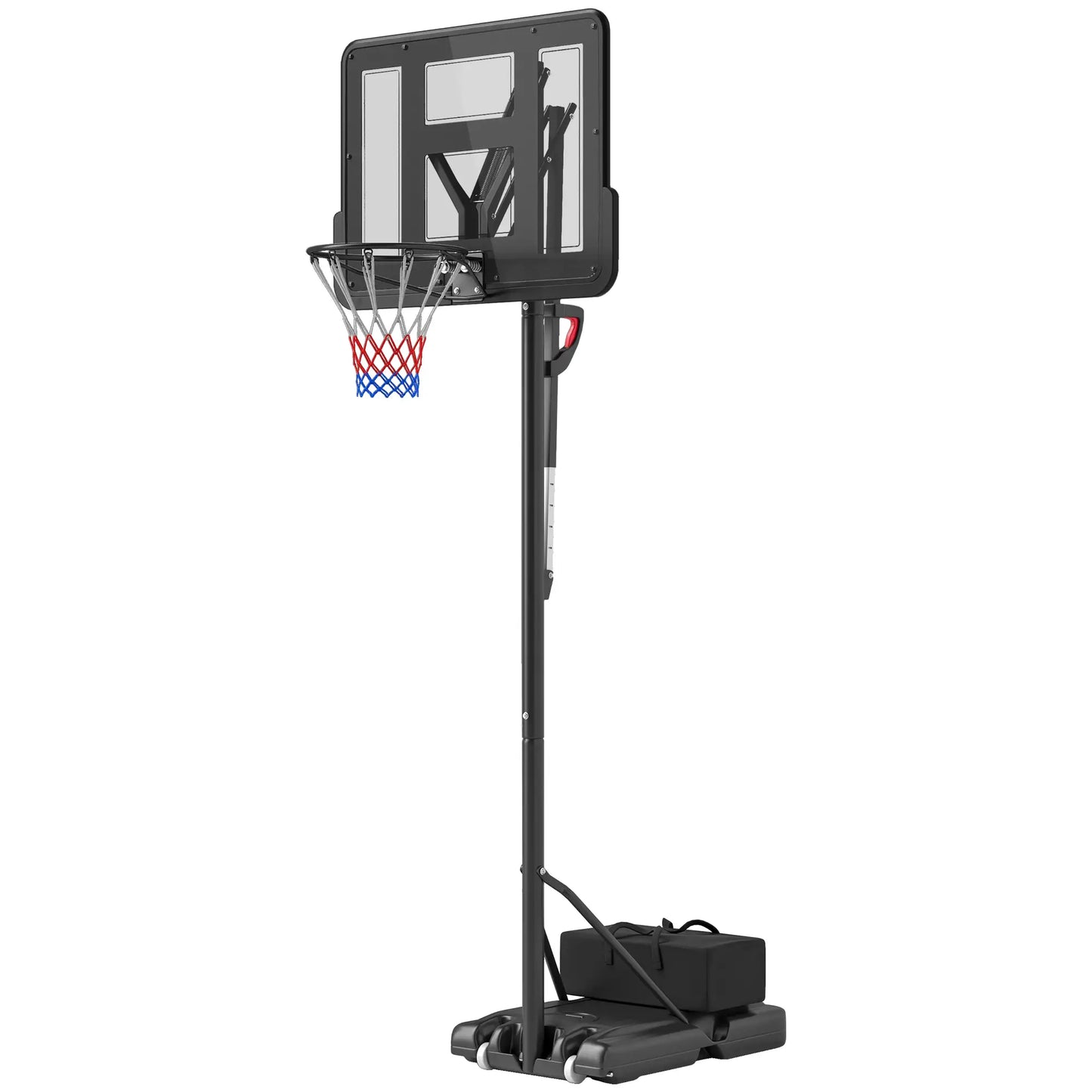 Portable Basketball Hoop, 7.7-10ft, Free Weight, Wheels, 43" Backboard Basketball Black at Gallery Canada