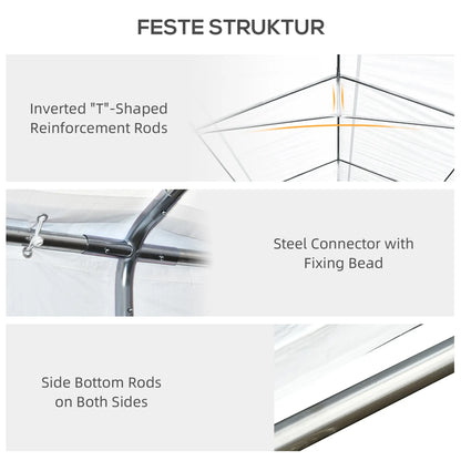20' x 10' Party Tent Canopy, Gazebo with Removable Side Walls, White Canopy Tents at Gallery Canada