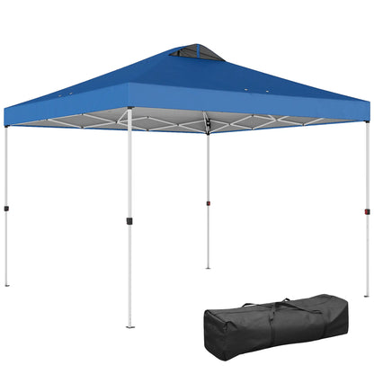 Waterproof Pop Up Canopy Tent, 9.8' x 9.8', With Carrying Bag, Blue Pop Up Canopies at Gallery Canada