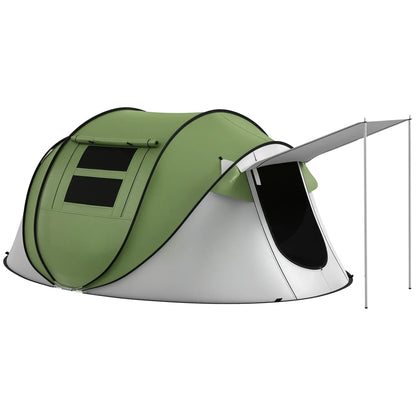 Pop Up Tent with Porch, 3000mm Waterproof, 2-3 Person, Green Camping Tents at Gallery Canada