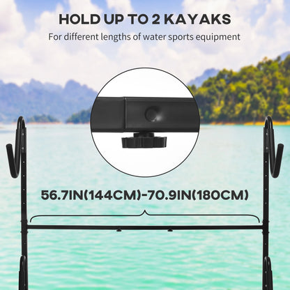 Freestanding Kayak Storage Rack, Adjustable Length, Heavy Duty, Indoor Outdoor Kayak Carts at Gallery Canada