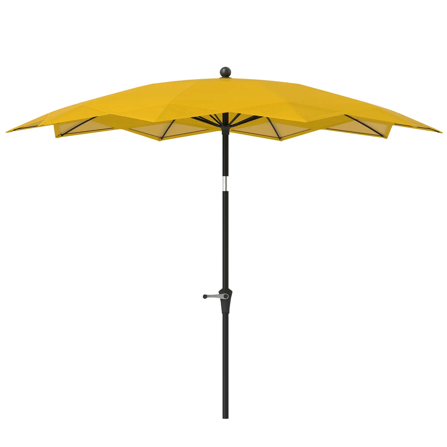 8.5FT Parasol, 10 Ribs, Air Vents, Crank Handle, Tilt, Yellow Sun Umbrellas Yellow at Gallery Canada