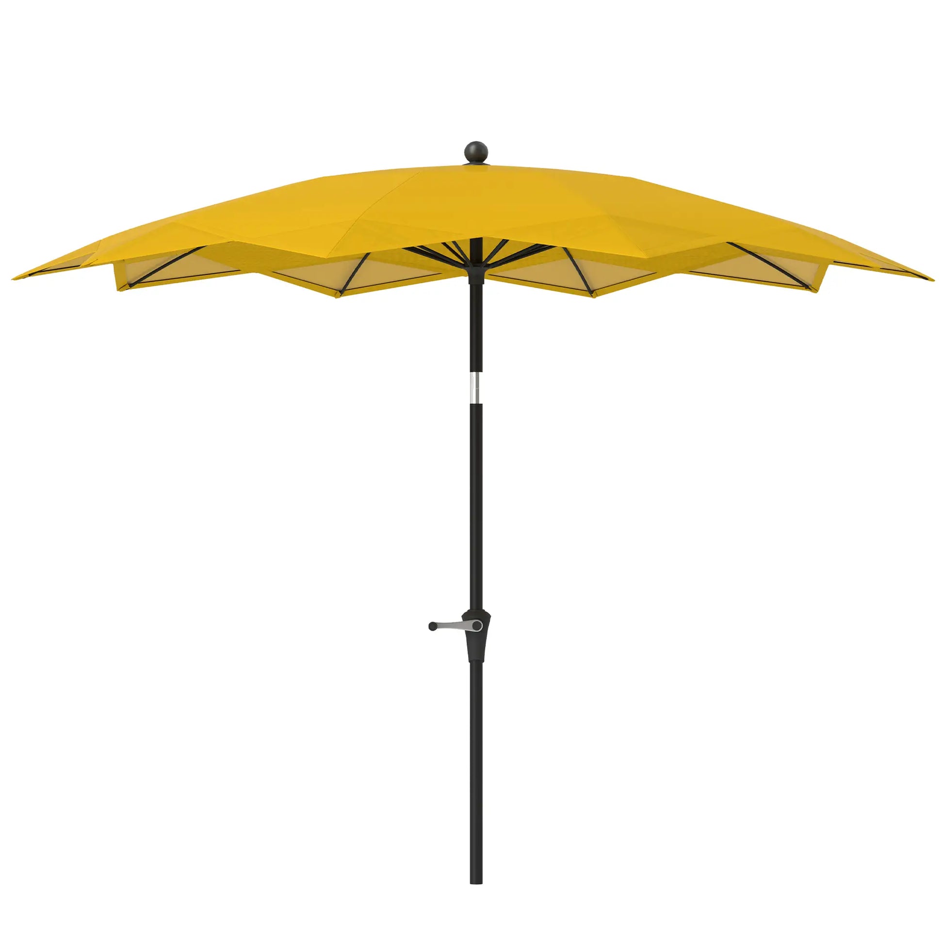 8.5FT Parasol, 10 Ribs, Air Vents, Crank Handle, Tilt, Yellow Sun Umbrellas Yellow at Gallery Canada