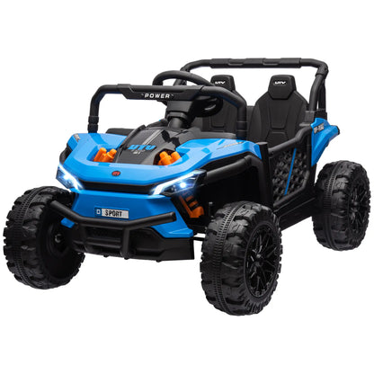 12V Kids Ride On Car, Remote Control, LED Headlights, 3 Speeds, Blue Electric Toy Cars Blue at Gallery Canada