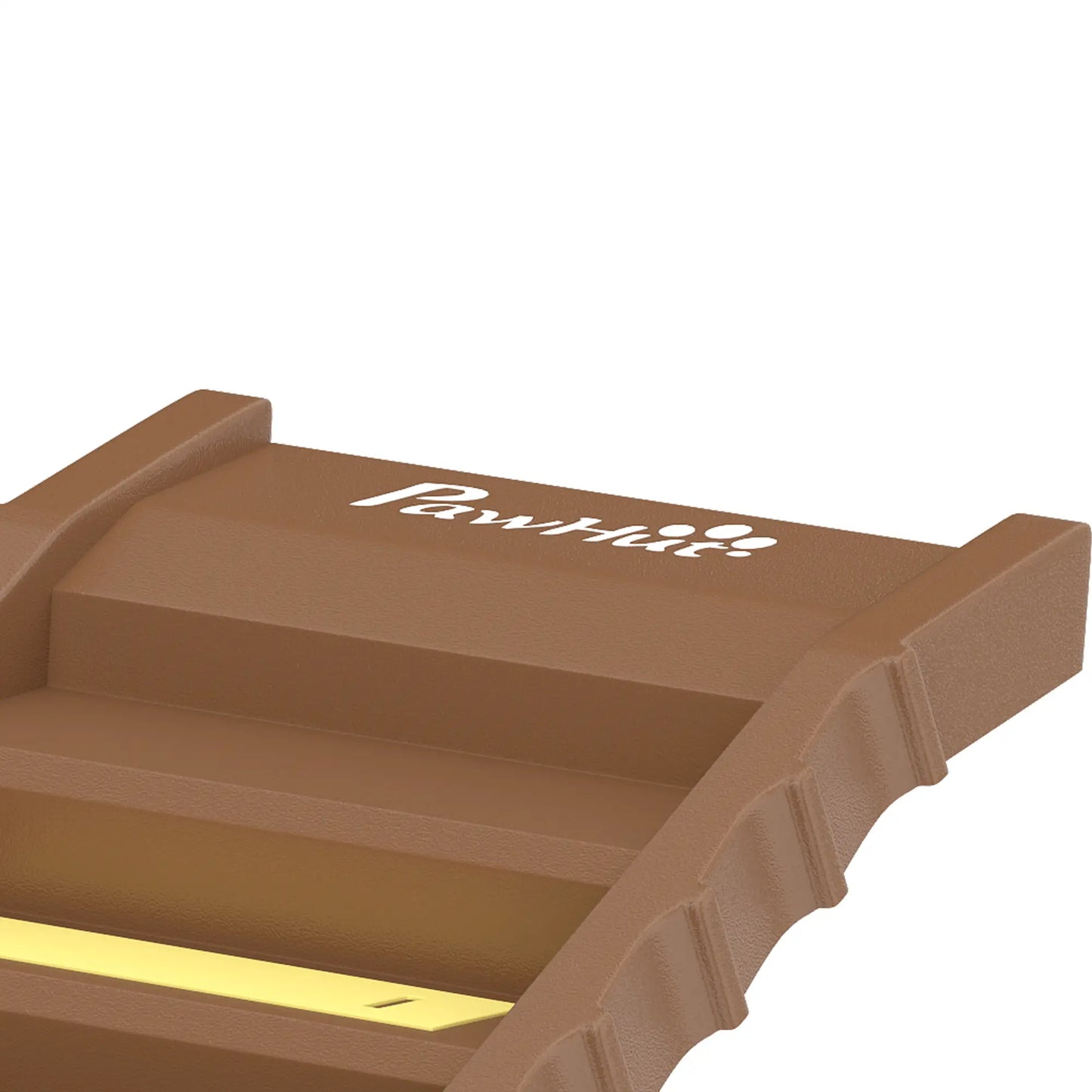 Foldable Dog Car Ramp, Anti-Slip Steps, Brown