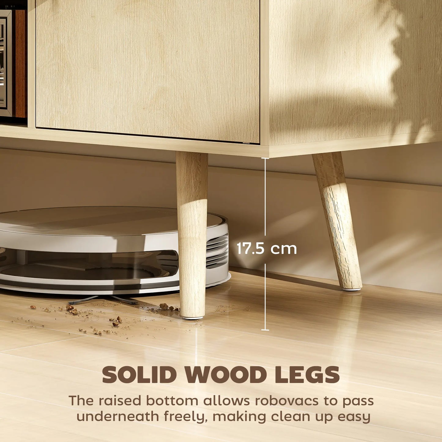 TV Stand For TVs Up To 55 Inches, Storage Shelves, Wood Legs TV Stands at Gallery Canada