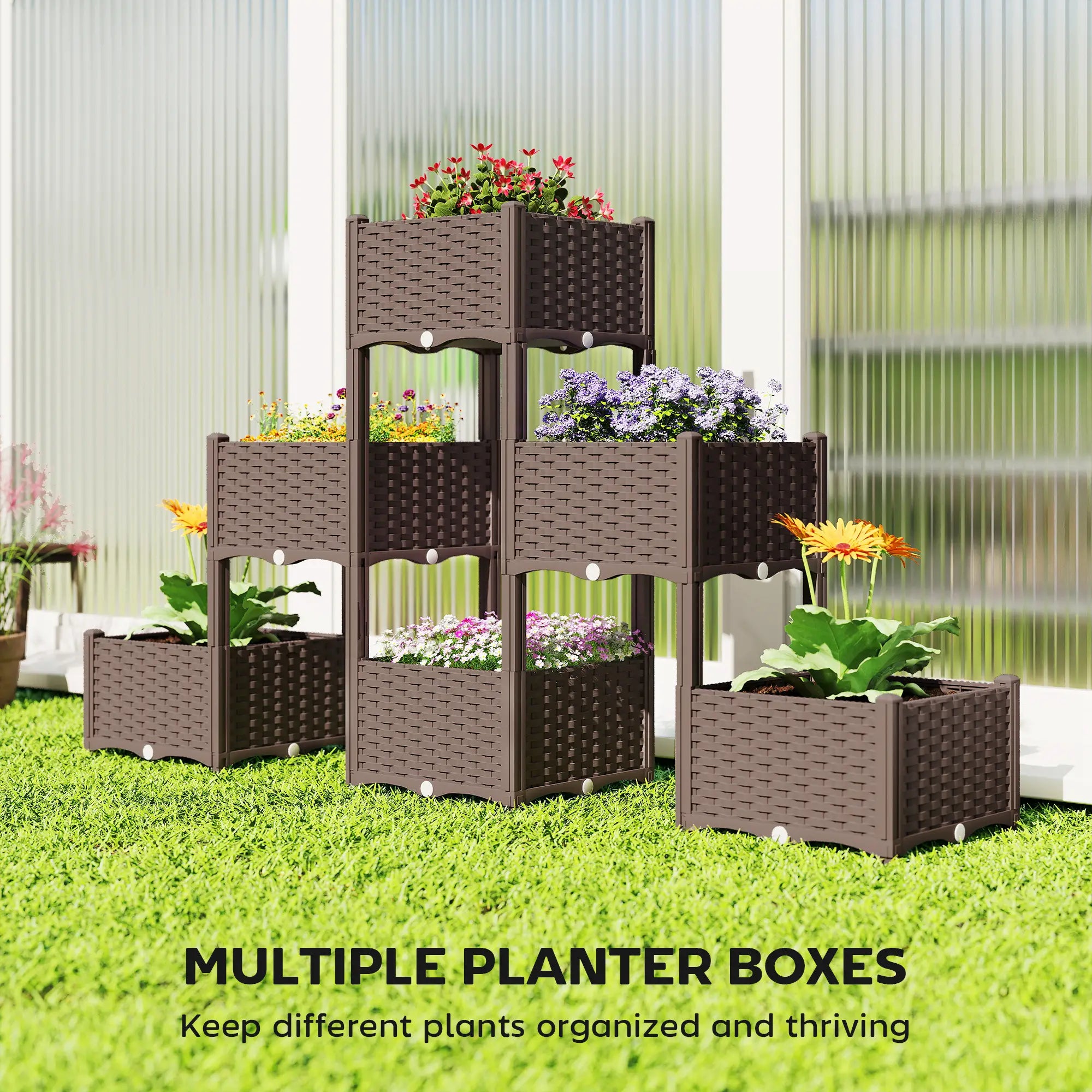 Plastic Raised Garden Bed With Legs, Self Watering Elevated Planter Box Elevated Garden Beds at Gallery Canada