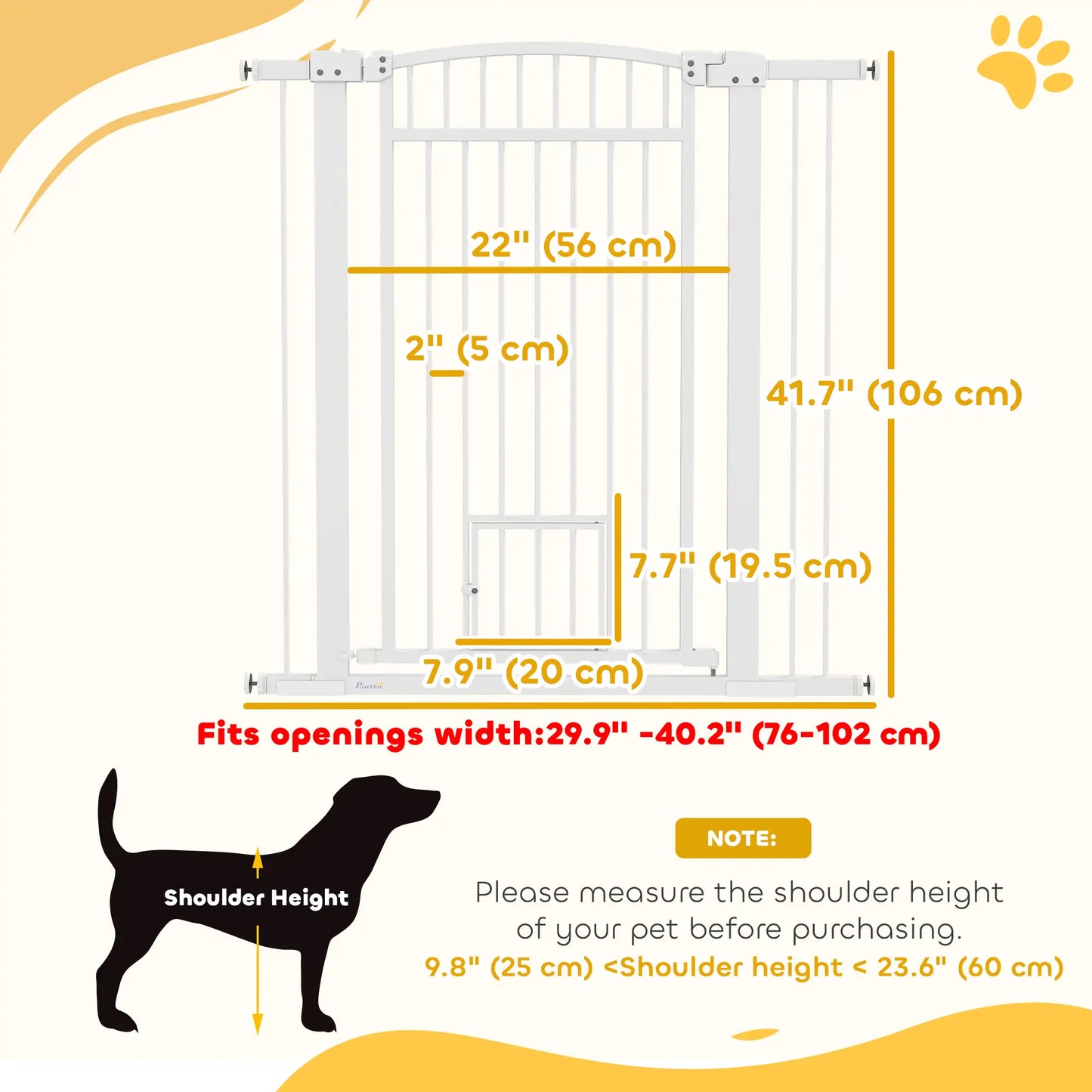 30-41 Inch Extra Wide Pet Gate, Small Door, 42 Inch H, Extension Kit Pet Gates at Gallery Canada