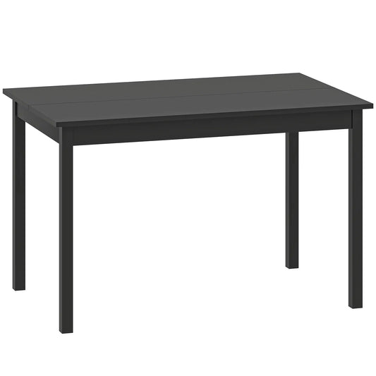 47" x 30" Dining Table, Farmhouse Pine Wood Frame, Black