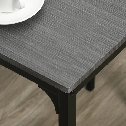 Industrial Bar Table Set, 3 Piece Counter Height, 2 High Back Stools, Grey Bar Sets at Gallery Canada