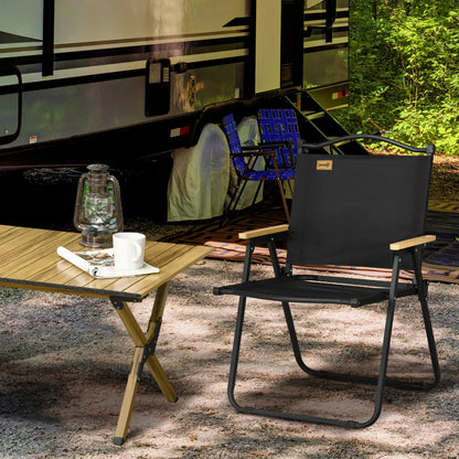 Lightweight Folding Camping Chair, Portable Armchair, Black Picnic Tables & Camping Chairs at Gallery Canada