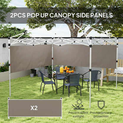 Canopy Sidewalls, 10' x 10' or 10' x 20', 2 PCS, Grey Gazebo Sidewalls at Gallery Canada