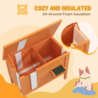 Outdoor Insulated Cat House, Asphalt Roof, Removable Floor, for Small Animals Cat Houses at Gallery Canada