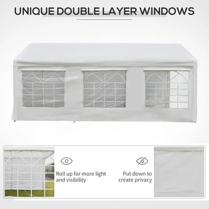 20' X 10' Heavy Duty Party Tent With Sidewalls, White Canopy Tents at Gallery Canada
