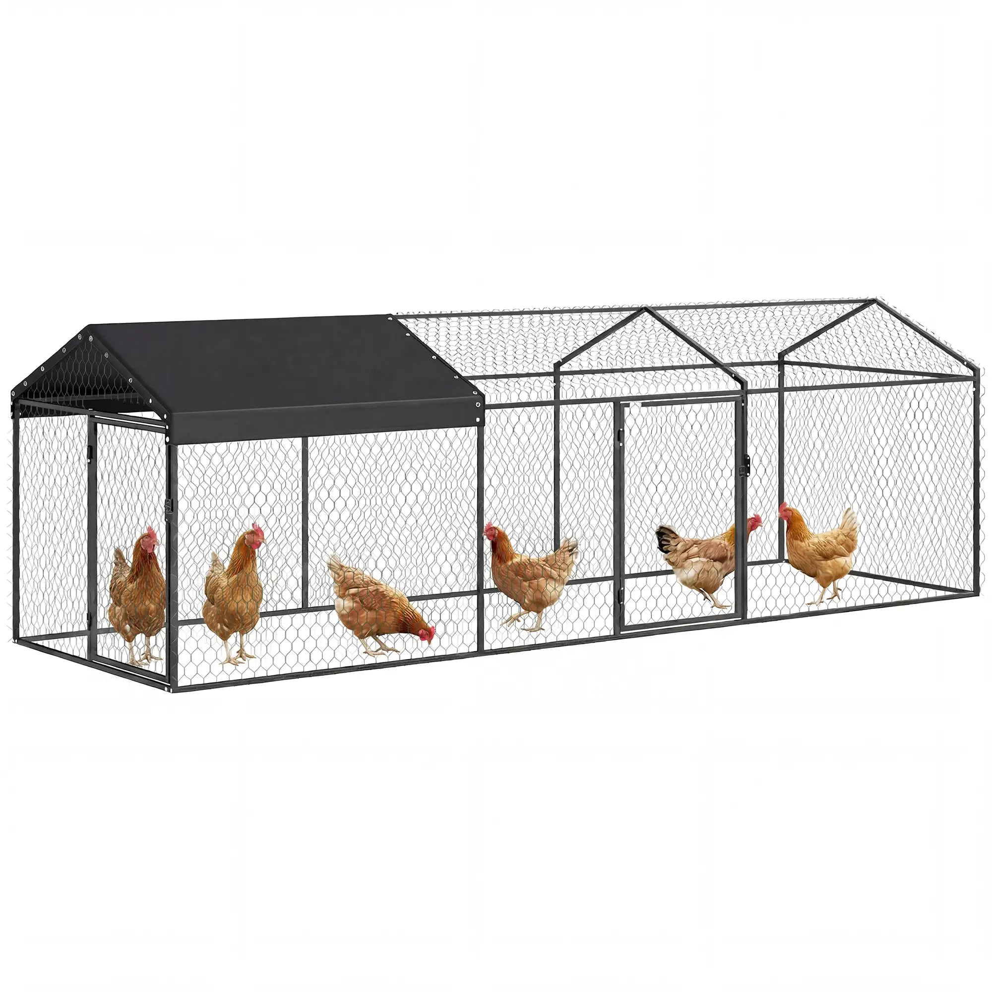 Large Metal Chicken Coop, Waterproof Cover, 3-5 Poultry, Outdoor Cage Chicken Coops at Gallery Canada