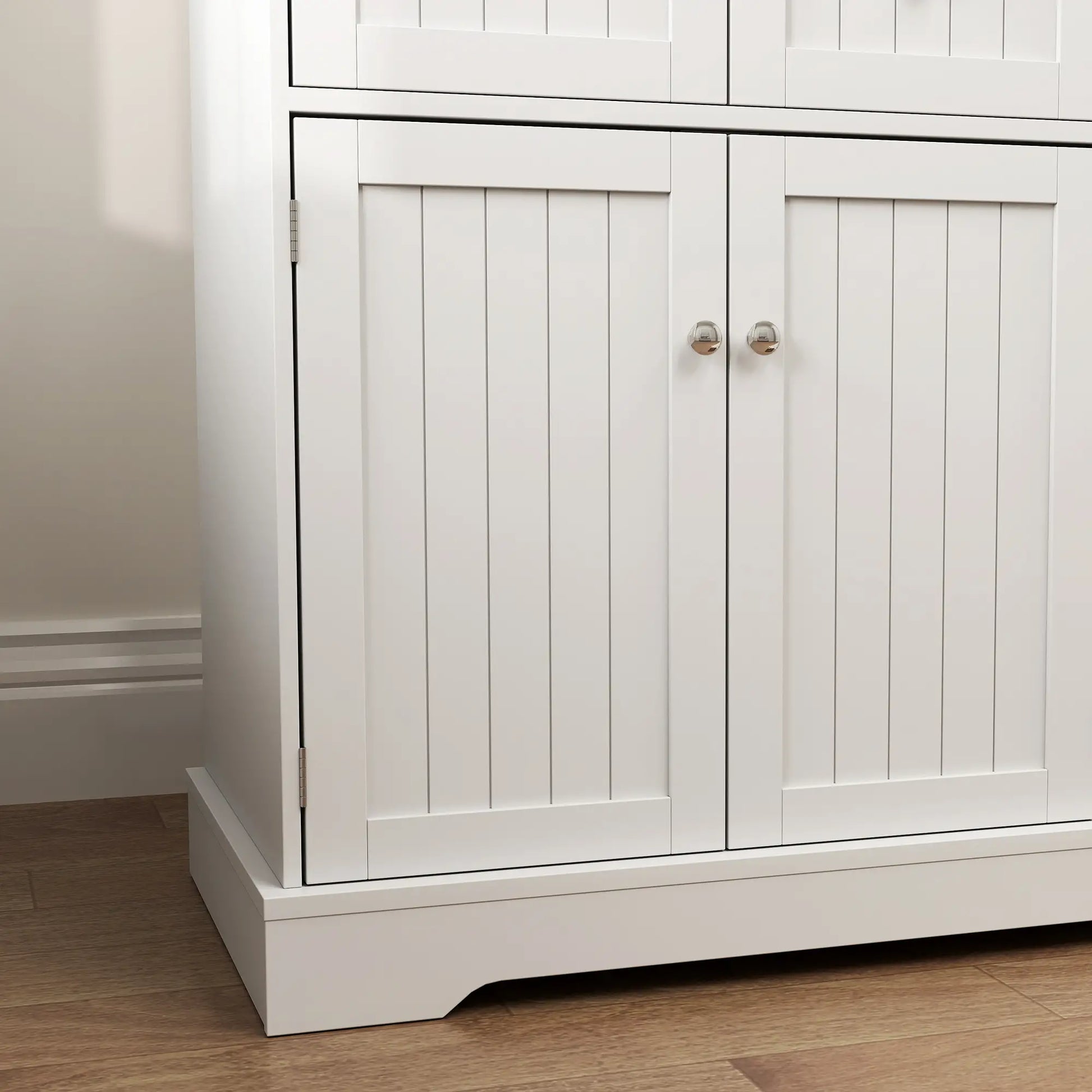 Cat Litter Box Enclosure with Drawer, Storage, Anti-Tip Kit, White Cat Litter Box Enclosures at Gallery Canada