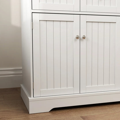 Cat Litter Box Enclosure with Drawer, Storage, Anti-Tip Kit, White Cat Litter Box Enclosures at Gallery Canada