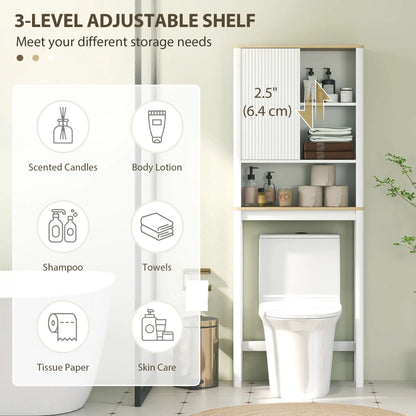 Over The Toilet Storage Cabinet, Bathroom Space Saver Cabinet with Adjustable Shelf, Bathroom Organizer, White Bathroom Cabinets at Gallery Canada