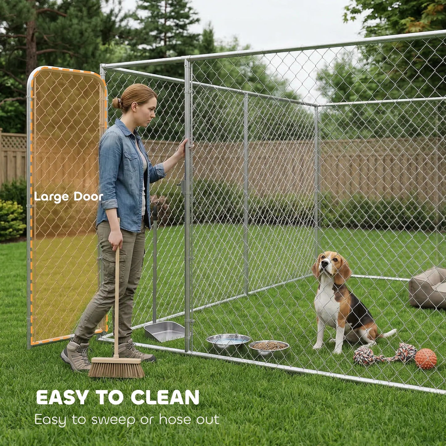 Dog Playpen, Walk-In Kennel, Galvanized Steel Frame, DIY Door Dog Kennels at Gallery Canada