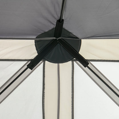 12' x 12' Hexagon Pop Up Screen Tent, Camping Shelter, Grey Pop Up Canopies at Gallery Canada