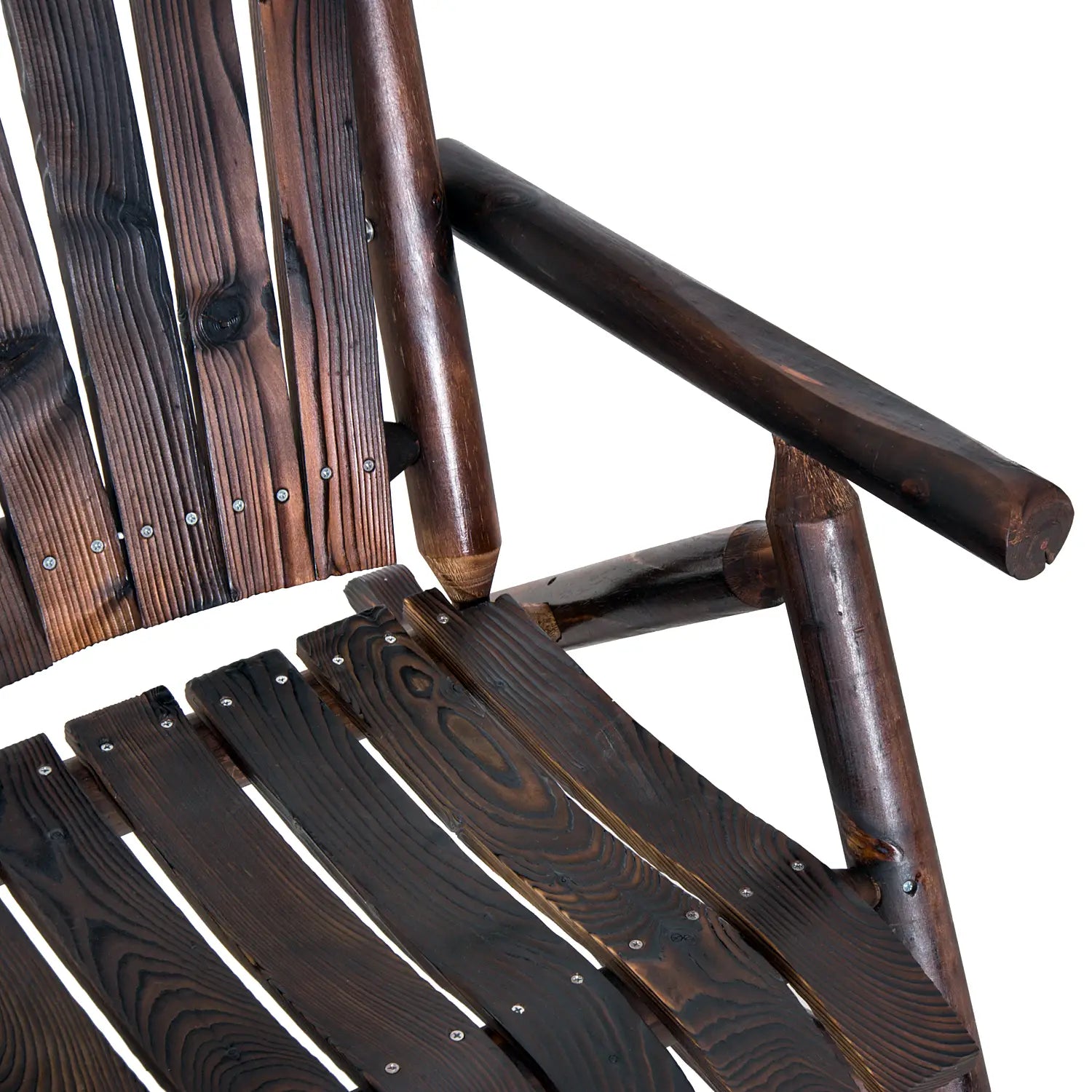 Rustic Fir Wood Adirondack Rocking Chair, Outdoor Patio Furniture Outdoor Rocking Chairs at Gallery Canada