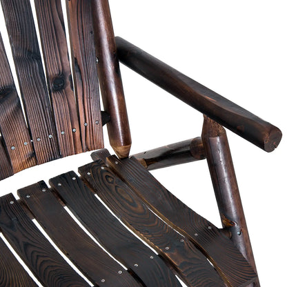 Rustic Fir Wood Adirondack Rocking Chair, Outdoor Patio Furniture Outdoor Rocking Chairs at Gallery Canada