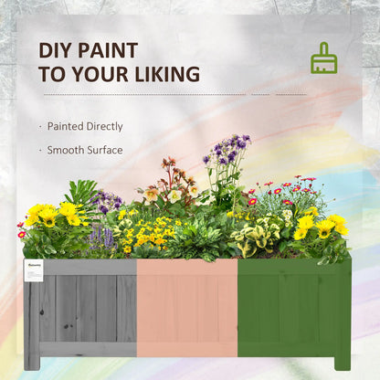 Foldable Elevated Planter Box, Wooden Raised Garden Bed, Grey Wooden Planter Boxes at Gallery Canada