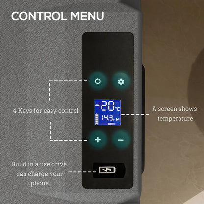 50L Portable Car Refrigerator, 12/24V Electric Cooler, -20℃, Camping, Travel Car Coolers at Gallery Canada