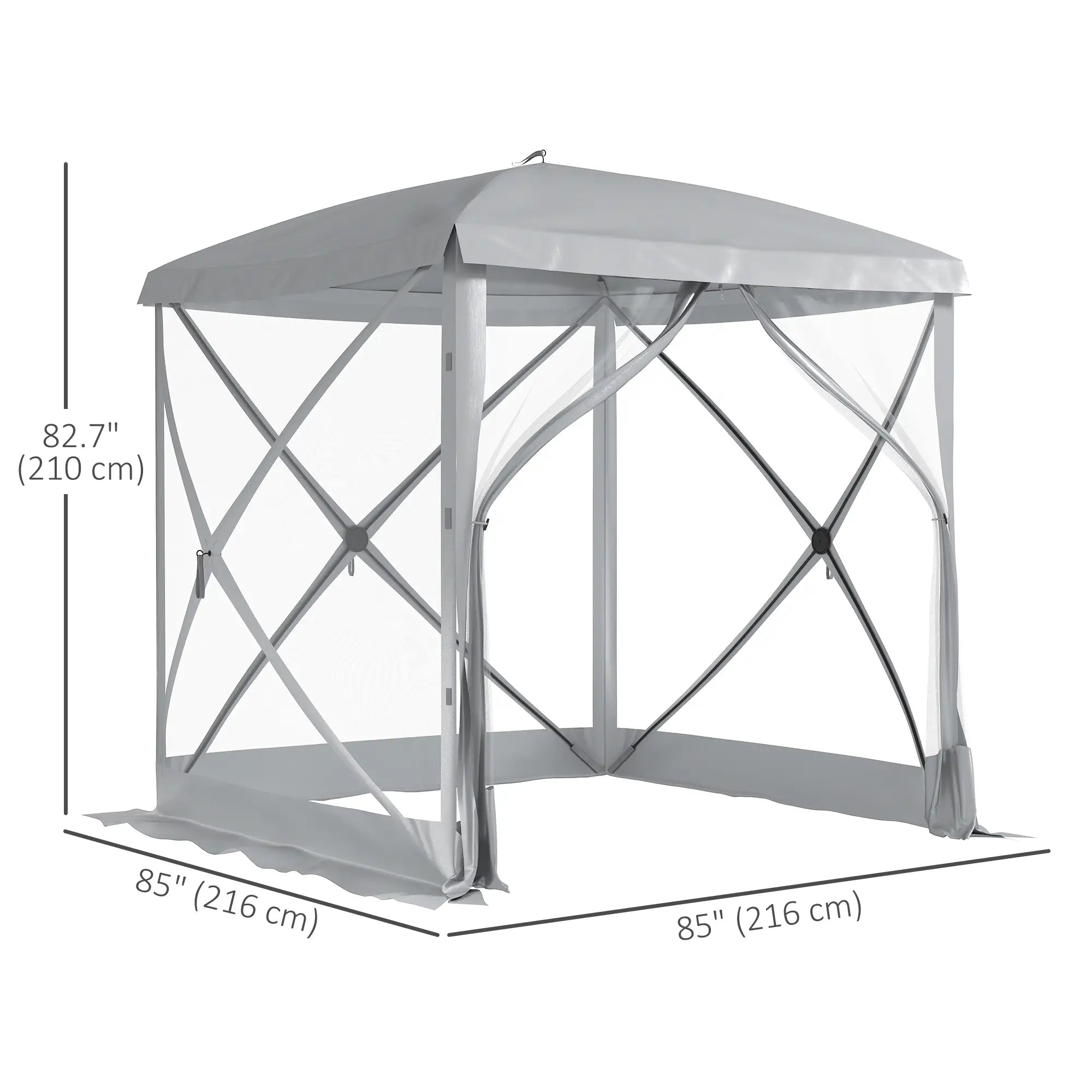 Pop-Up Tent, Foldable, Zippered Door, Ground Stakes, Fits 3-4, Light Grey Pop Up Canopies at Gallery Canada