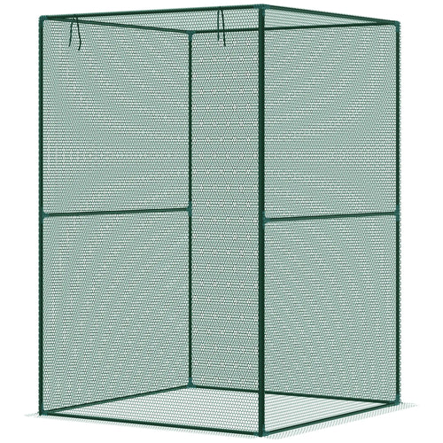 4' x 4' Walk-In Greenhouse, Roll-Up Zipper Door, Dark Green