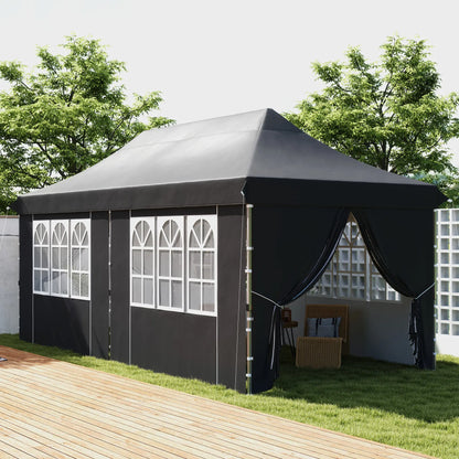 20x10 Pop Up Canopy, 6 Removable Sidewalls, Carry Bag, 6 Sand Bags, Adjustable, Grey Pop Up Canopies at Gallery Canada