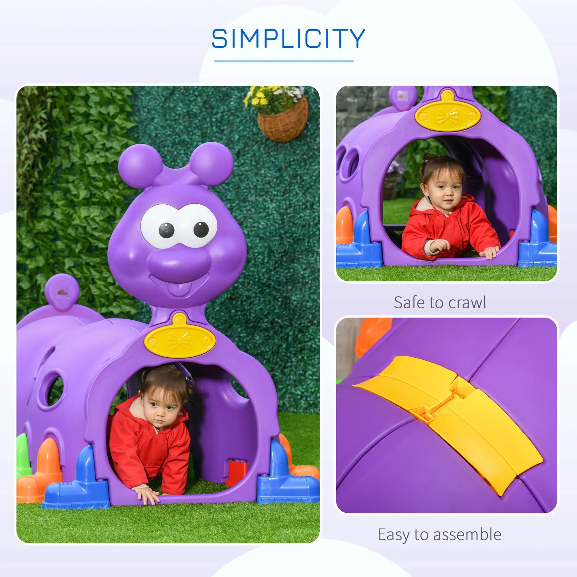 Lion Design Kids Tunnel, 3-6 Years, Purple Children's Play Tunnels at Gallery Canada