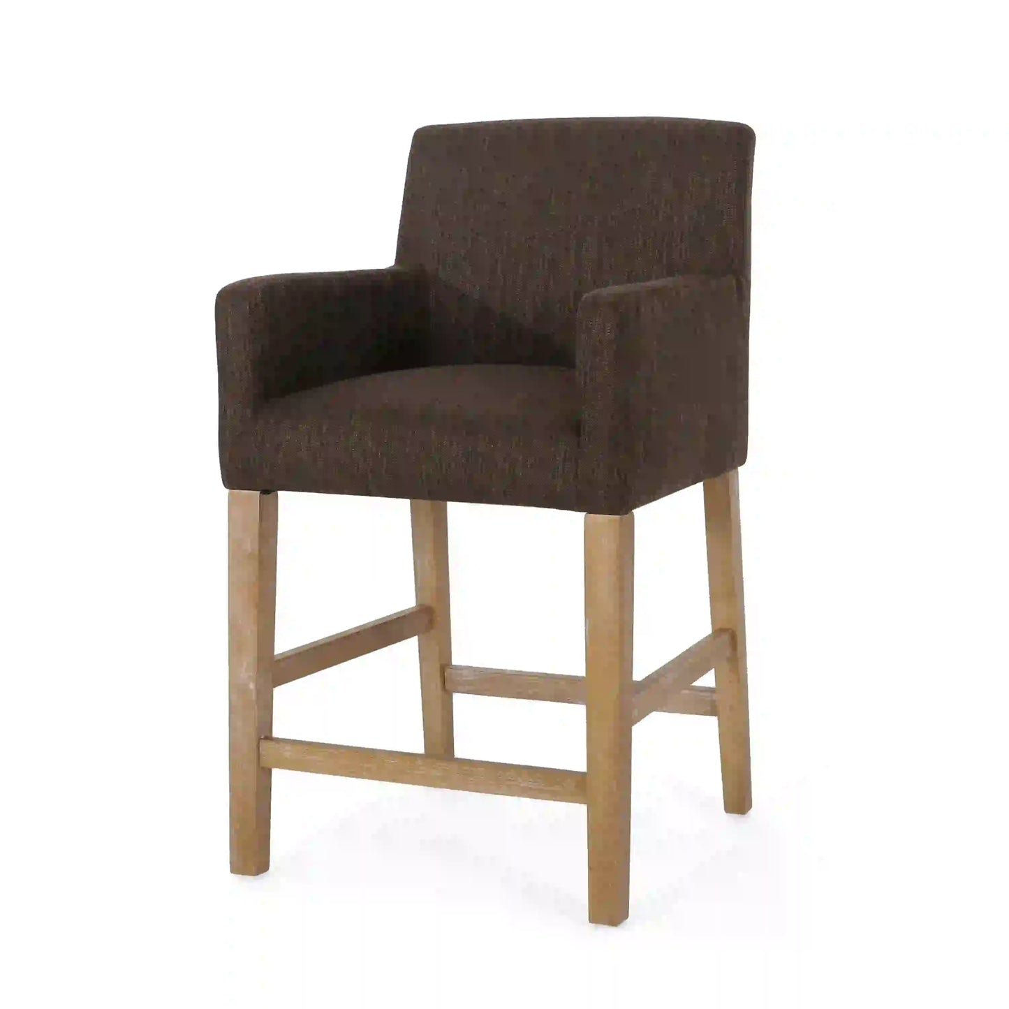 Upholstered Counter Stools, Rubberwood Frame, 24" L x 23" W x 39.5" H, Brown Bar Stools at Gallery Canada