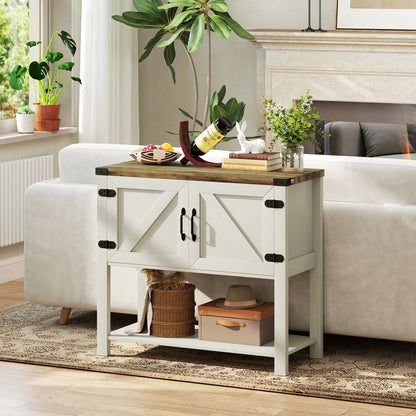 Farmhouse Kitchen Storage Cabinet, Free Standing Sideboard, White Storage Cabinets at Gallery Canada