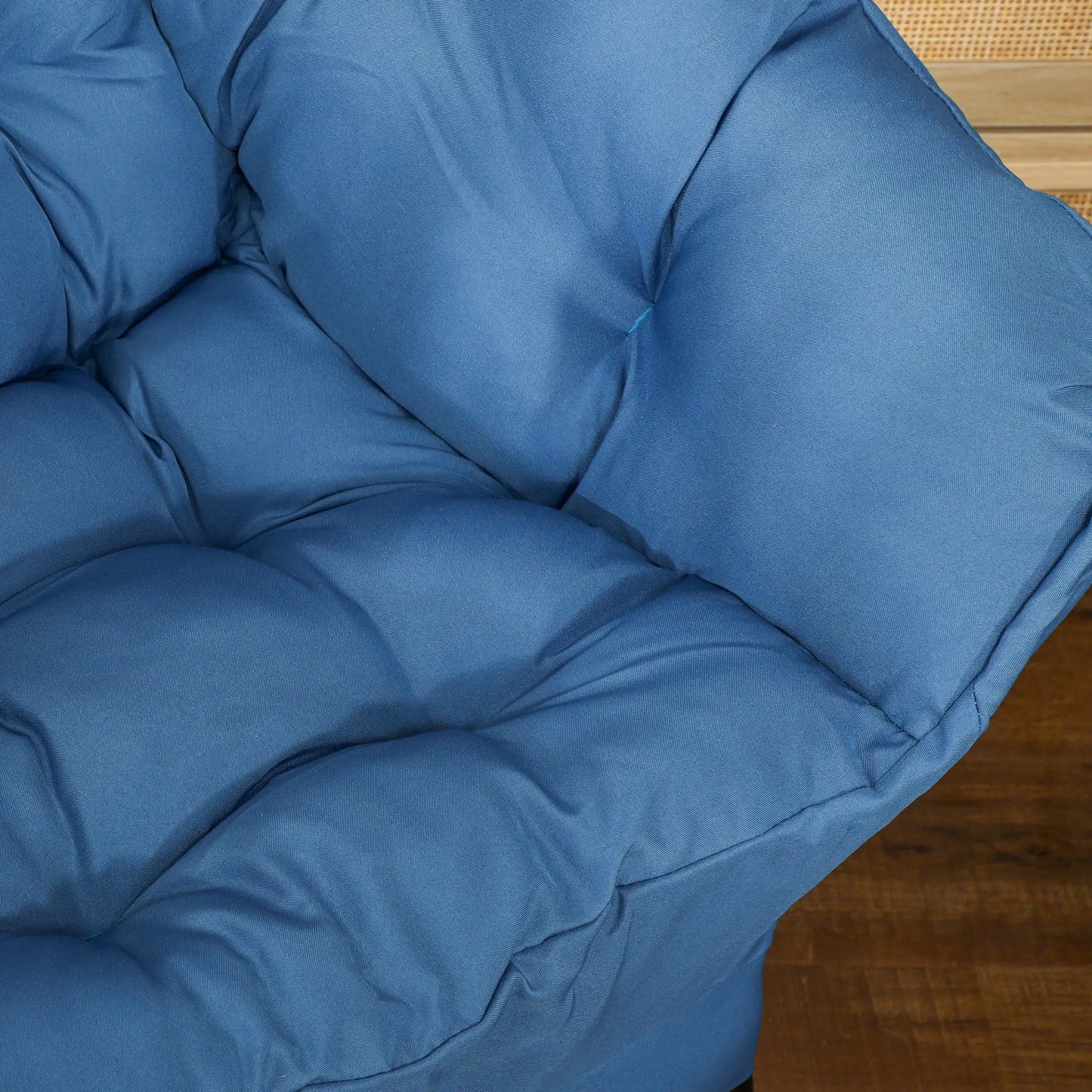 Modern Accent Chair, Armchair with Side Pockets and Solid Steel Legs, Comfy Reading Chair for Living Room, Bedroom, Blue Accent Chairs at Gallery Canada