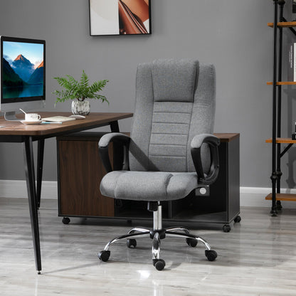 High Back Office Chair, Height Adjustable Computer Desk Chair with Swivel Wheels and Tilt Function, Dark Grey - Gallery Canada