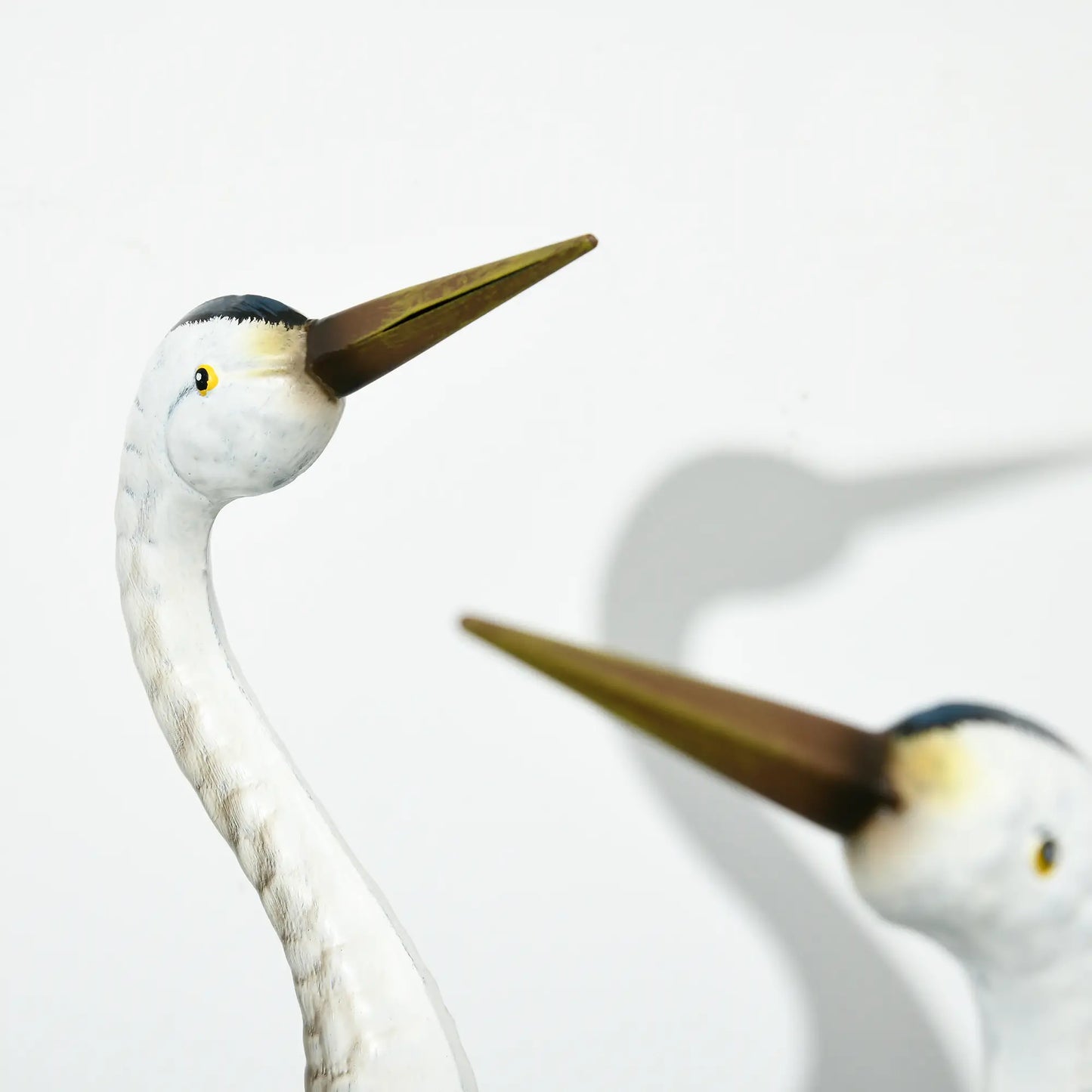 Set of 2 Crane Garden Sculptures, 28.5"-29.1", Blue Garden Decor at Gallery Canada