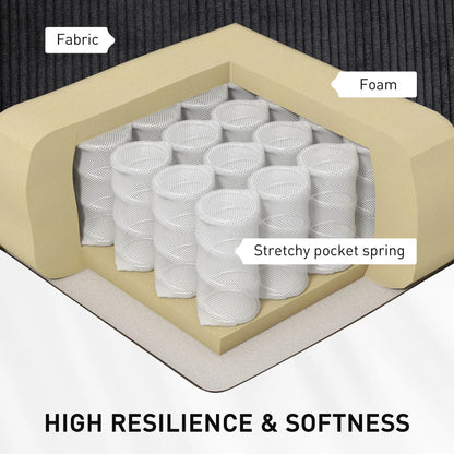 Push Back Recliner Chair, Vibration Massage, Extendable Footrest, Remote, Pocket, Black Sofas & Reclining Chairs at Gallery Canada