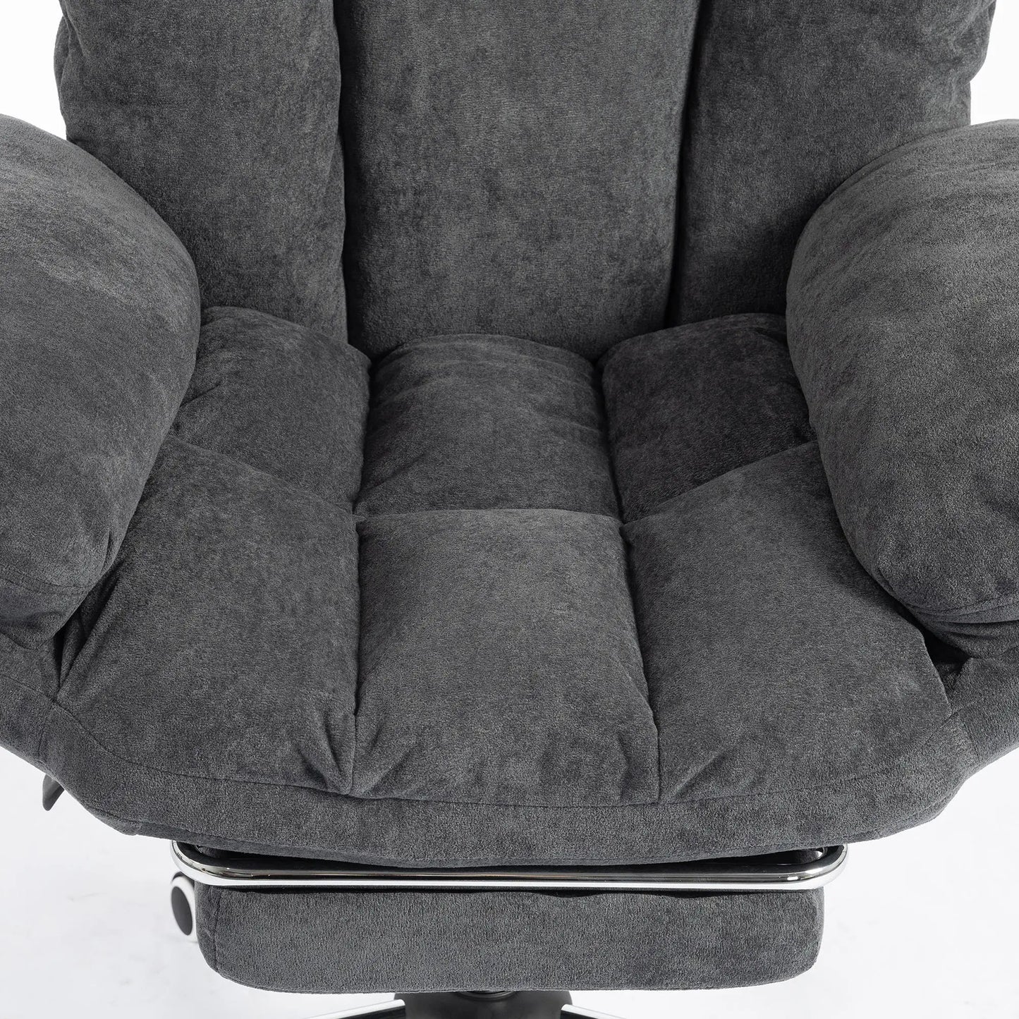 Criss Cross Chair With Wheels, Waterfall Armrests, Dark Grey, Dark Grey