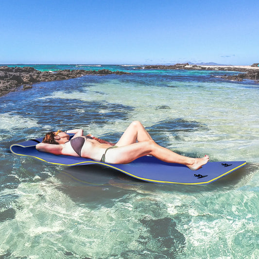 6.5' x 2' Roll-Up Pool Float Mat, for Lake, Ocean, Pool, Blue Water Sports & Boating Supplies Blue at Gallery Canada