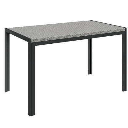 Rectangular Outdoor Dining Table, 4-Seat Patio Table, Grey Patio Dinning Tables at Gallery Canada