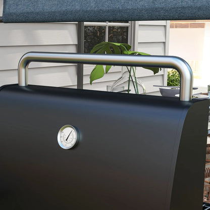 Charcoal BBQ Grill With Thermometer, Shelves, Wheels, Black Charcoal BBQ Grils at Gallery Canada