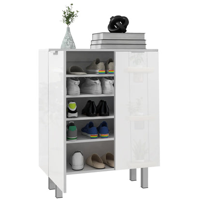 Shoe Storage Cabinet, Soft-Close Hinges, Adjustable Shelves, Holds 15-20 Pairs, High Gloss, White Shoe Storage Cabinets & Racks at Gallery Canada