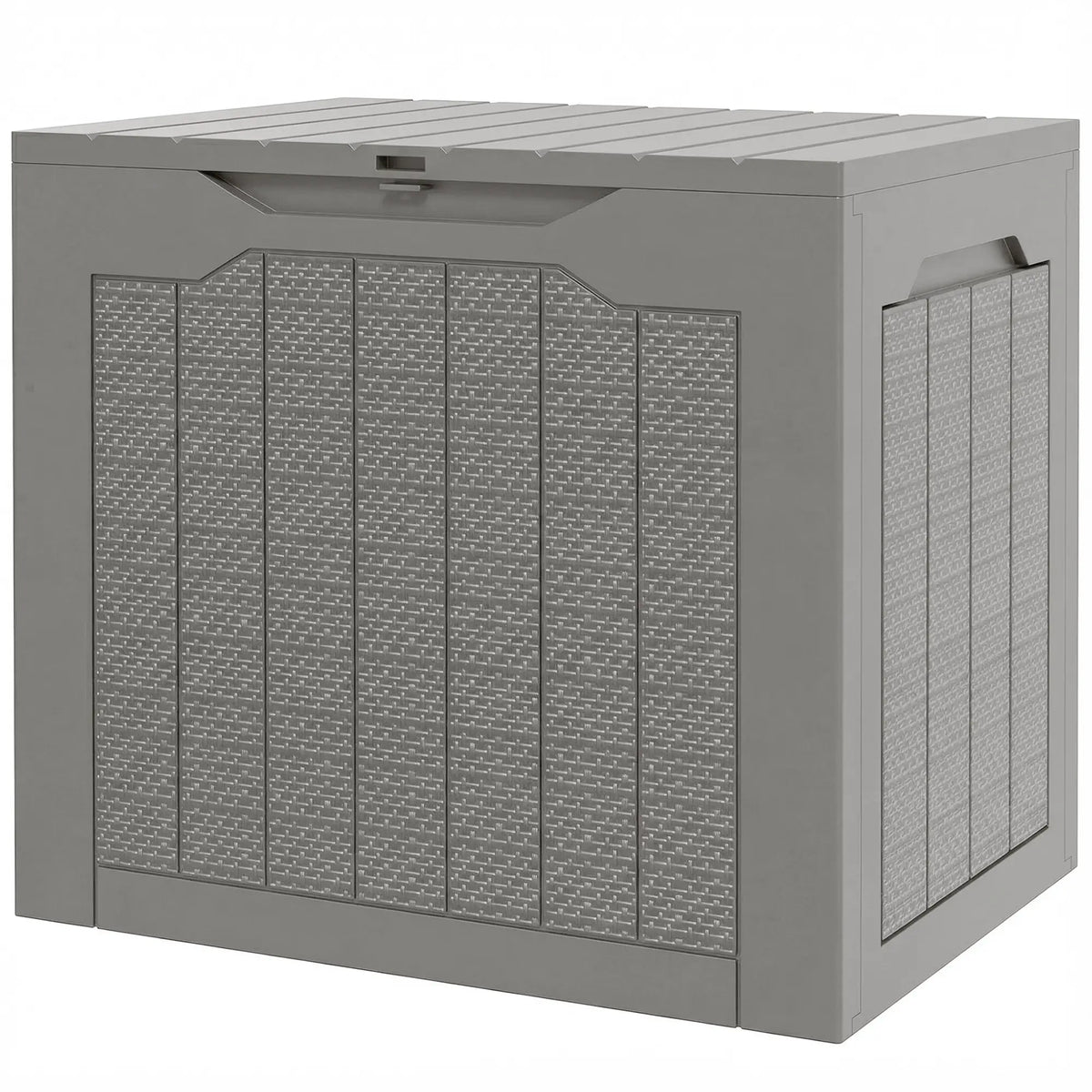 28 Gallon Deck Box, Resin Outdoor Storage With Handles, Waterproof UV Resistant Patio Storage Boxes Khaki at Gallery Canada