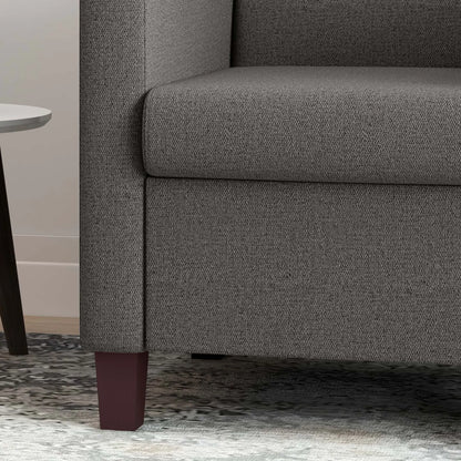 Modern Fabric Accent Chair, Seat Cushion, Non-Slip Pads, Dark Grey Accent Chairs at Gallery Canada