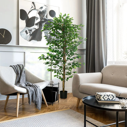 6ft Artificial Ficus Tree, Indoor Fake Plant with Pot Artificial Trees at Gallery Canada