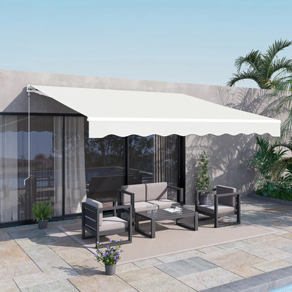 12'x10' Electric Retractable Awning, UV Protection, Cream Deck Awnings at Gallery Canada