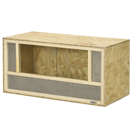 Wooden Reptile Terrarium, Sliding Door, 31.5" x 15.7" x 15.7" Houses & Habitats Natural wood finish at Gallery Canada