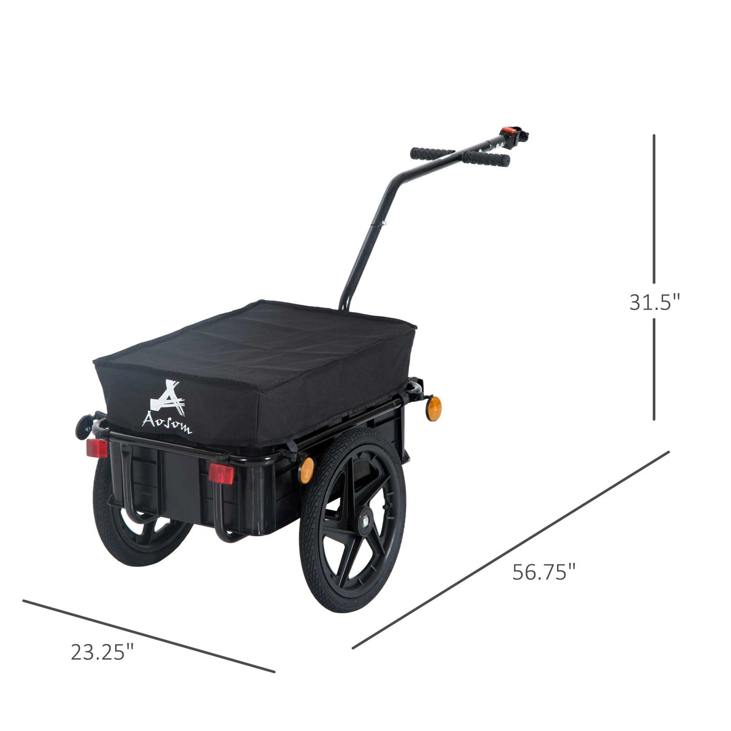 Multi-Functional Bike Trailer, Steel, Large, Black Bike Cargo Trailers at Gallery Canada